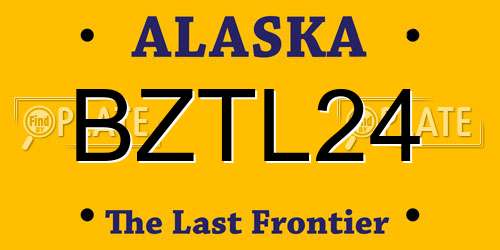 BZTL24 Alaska License Plate