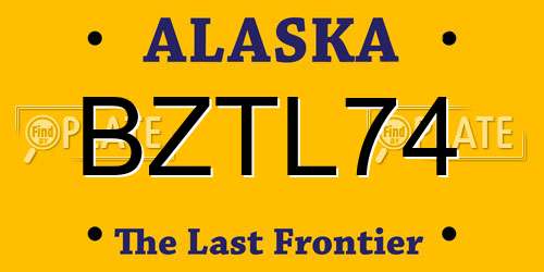 BZTL74 Alaska License Plate