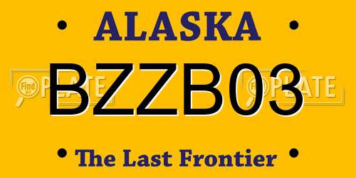 BZZB03 Alaska License Plate