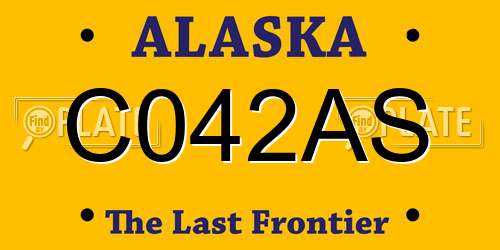 C042AS Alaska License Plate