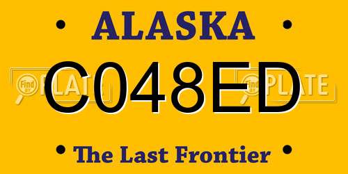C048ED Alaska License Plate