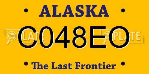 C048EO Alaska License Plate