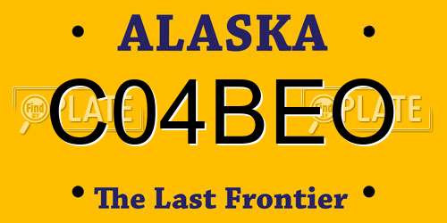 C04BEO Alaska License Plate
