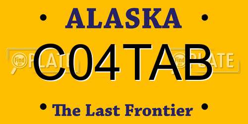C04TAB Alaska License Plate