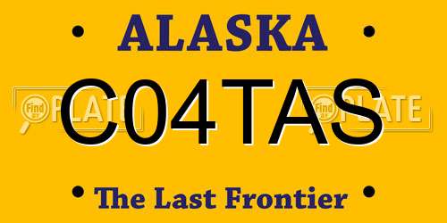 C04TAS Alaska License Plate