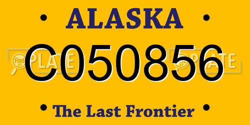 C050856 Alaska License Plate