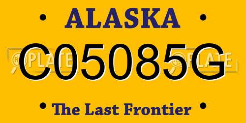 C05085G Alaska License Plate