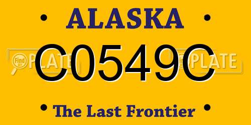 C0549C Alaska License Plate