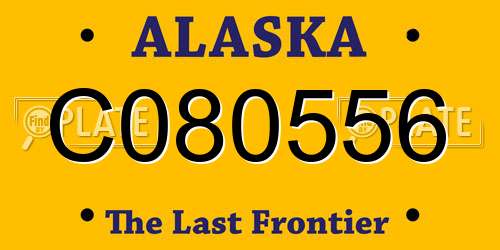 C080556 Alaska License Plate