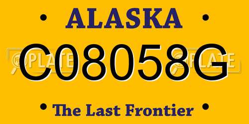 C08058G Alaska License Plate