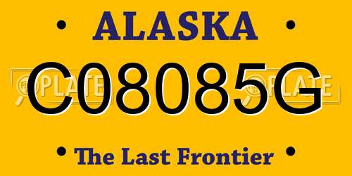 C08085G Alaska License Plate