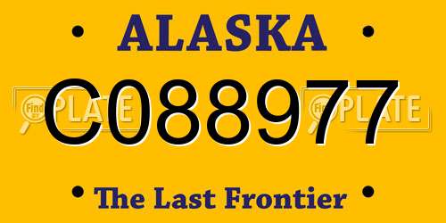 C088977 Alaska License Plate