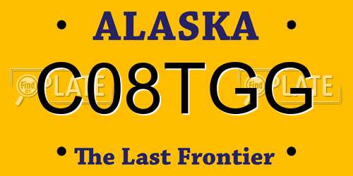 C08TGG Alaska License Plate