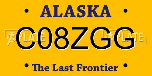 C08ZGG Alaska License Plate