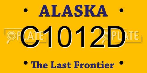C1012D Alaska License Plate