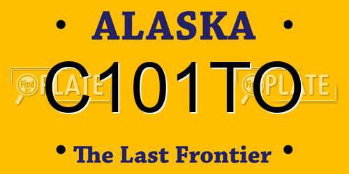 C101TO Alaska License Plate