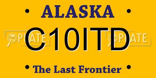 C10ITD Alaska License Plate