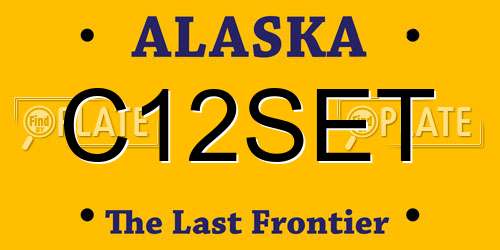 C12SET Alaska License Plate