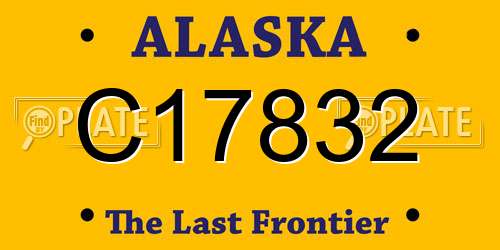 C17832 Alaska License Plate