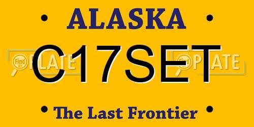 C17SET Alaska License Plate