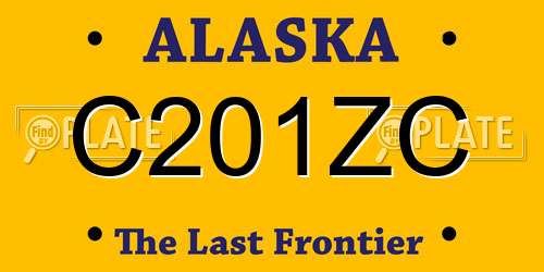 C201ZC Alaska License Plate