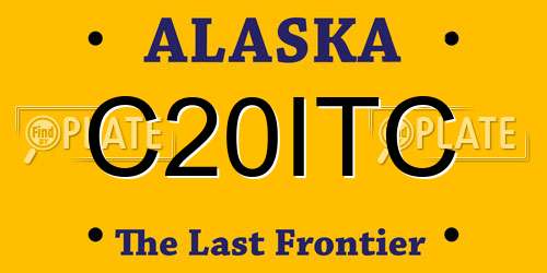 C20ITC Alaska License Plate