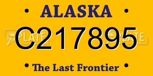 C217895 Alaska License Plate