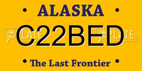 C22BED Alaska License Plate