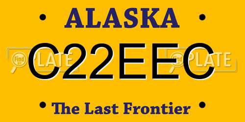 C22EEC Alaska License Plate