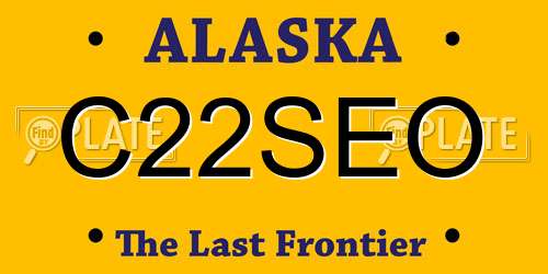 C22SEO Alaska License Plate