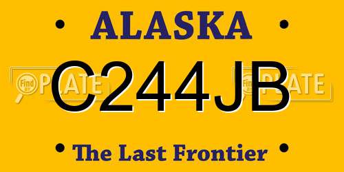 C244JB Alaska License Plate