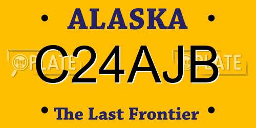 C24AJB Alaska License Plate