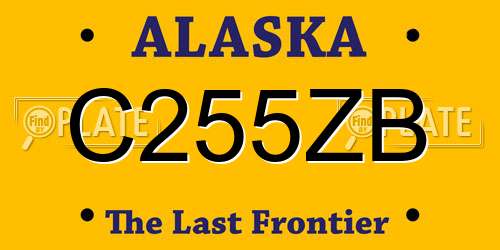 C255ZB Alaska License Plate