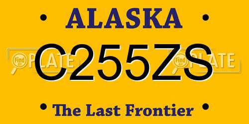 C255ZS Alaska License Plate