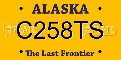 C258TS Alaska License Plate