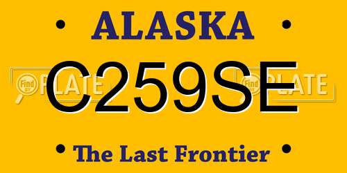 C259SE Alaska License Plate