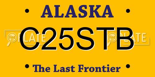 C25STB Alaska License Plate