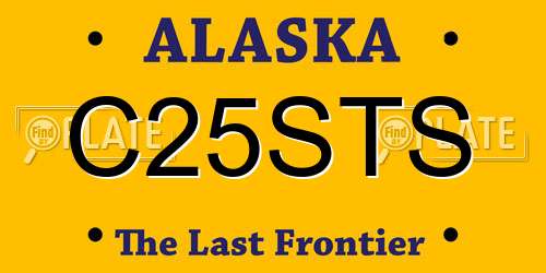 C25STS Alaska License Plate