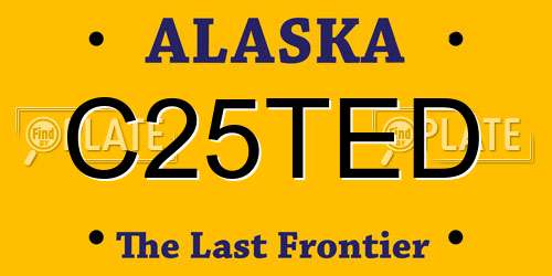 C25TED Alaska License Plate