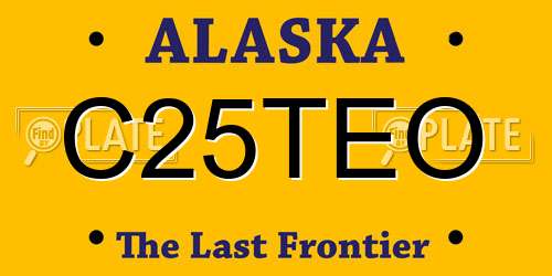 C25TEO Alaska License Plate