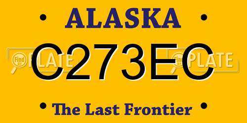 C273EC Alaska License Plate