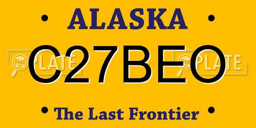 C27BEO Alaska License Plate