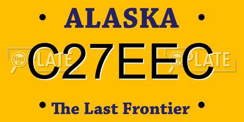 C27EEC Alaska License Plate