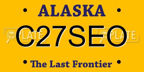 C27SEO Alaska License Plate