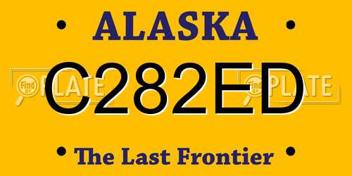 C282ED Alaska License Plate
