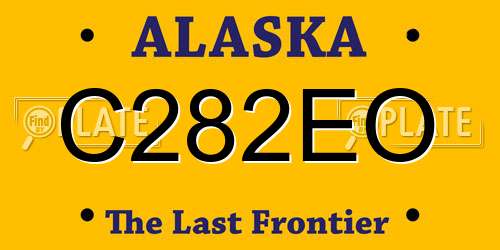 C282EO Alaska License Plate