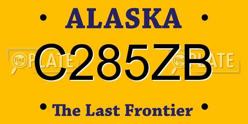 C285ZB Alaska License Plate