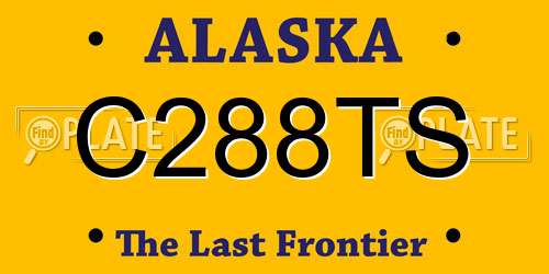 C288TS Alaska License Plate