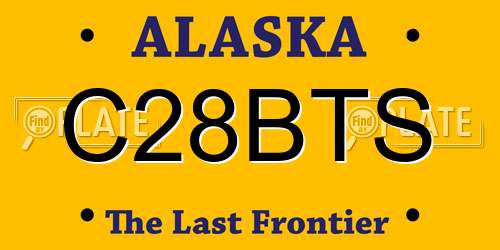 C28BTS Alaska License Plate