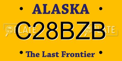 C28BZB Alaska License Plate